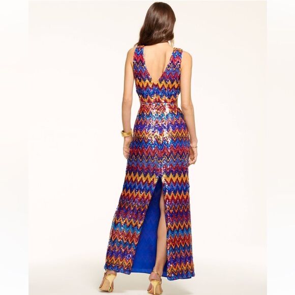 $795 Ramy Brook sequence it out Teah Gown NWT size 0 - Picture 2 of 13